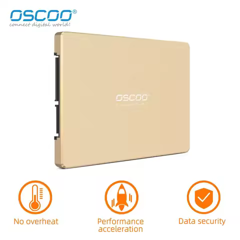 OSCOO 2D MLC Internal Solid State Drive 2.5 Inch SATA SSD Gold Hard Disk 2D MLC 512GB 256GB SSD for 