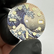 Kanagawa Wave Dial 28.5MM Modified Adaptation Seiko Watch Literal Full Luminous NH35/36/4R6R7S