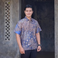 KEMEJA Men's Short-Sleeved Batik Shirt Made of Fabric Innersatin with Lining ak104