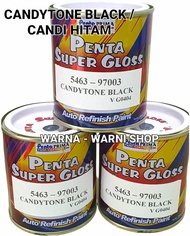 CAT PENTA SUPER GLOSS CANDYTONE BLACK 97003 HITAM ISI 200 GRAM /CAT MOBIL / MOTOR / DUCO / PAINT /