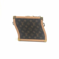 Louis Vuitton lv 老花 Clutch Box Wavy 模糊 扭曲盒子 晶片 黑色 肩背包