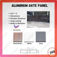 [CUT SIZE AVAILABLE ] 4” x 3/4” Aluminium Gate Panel/Aluminium Fencing/Pagar Aluminium/Auto Gate Pan