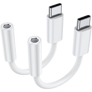JXMOX USB Jenis C hingga 3.5mm Penyesuai Bicu Fon Kepala Wanita (2-Pek), Kord Kabel Dongle Audio USB