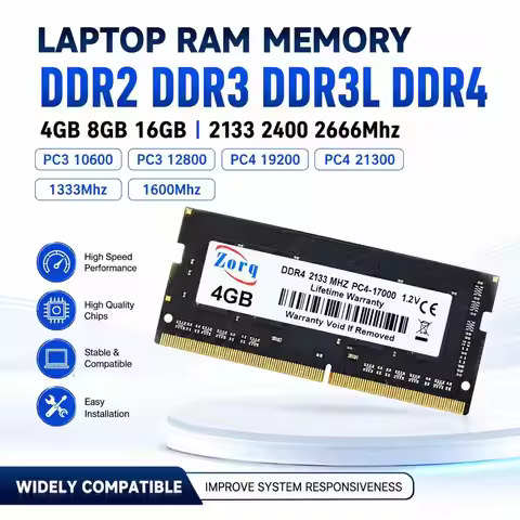DDR2 DDR3 DDR3L DDR4 4GB 8GB 16GB 2133 2400 2666Mhz Sodimm PC3 10600 12800 PC4 19200 21300 Notebook 
