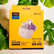 Wireless Earphone Bluetooth Headset TWS Rexi WA08 Garansi 1 Bulan