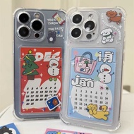Cat Calendar Aesthetic Card Holder Case Redmi 15 C15 A5 14C 13C 13 A1 A2 A3 9 9A 9C 10C 12 12C 9T 10