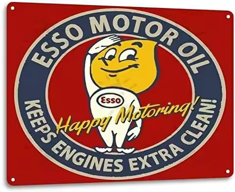 Y1,Tin Sign For Esso Motor Oil Garage Gas Station Auto Retro Wall Decor Metal -aluminum