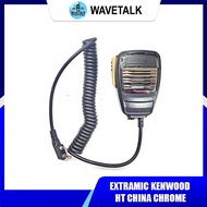 Extramic Chrome For Ht China Kenwood 1 PTT Handmic Radio Ht Kenwood Crome Baofeng 5r 888s Ucomm X5b 
