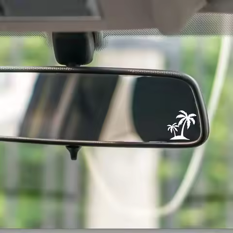 4pcs Palm Tree Mirror Sticker Car Sticker Car Decal