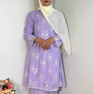 DELIMA Kebarung Labuh Klasik Organza Eaa Fashion Lilac Mint Green Light Nude Rich Brown Grey Olive G