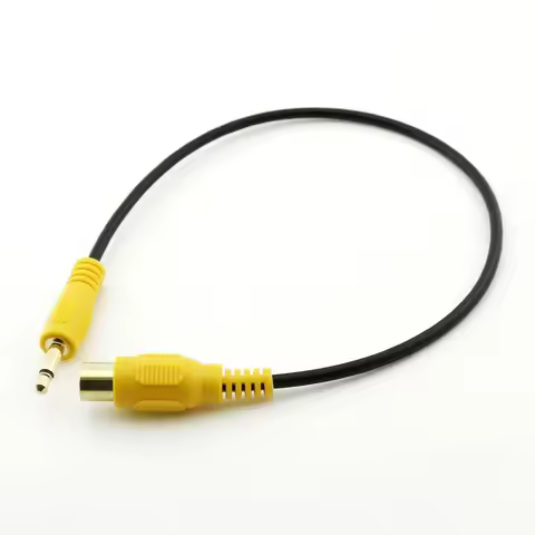 1pc 3.5mm Mini Mono Male to RCA Female Video Cable for Car DVR Camcorder Camera 1FT