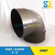 Knee 6" inch PVC Elbow/ 6" inch D Orbit Keni 6" PVC/ Letter L 6" Knie 6" inch/ Keni Pipe 6"