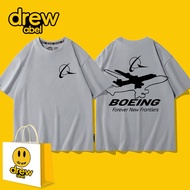 Boeing737 Short Sleeve T-Shirt Mens Casual Summer Aviation Plane Printed Polyester Fiber Quick Dry r