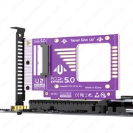 JEYI PCIe 5.0กับ U.2(SFF-8639) อะแดปเตอร์128Gbps U.2 GEN5 SSD สำหรับ PCIE X4 X8การ์ดขยาย X16ที่เข้าก