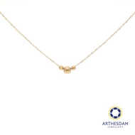 Arthesdam Jewellery 14K Gold Minimalist Trio Ball Necklace