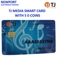 TJ MEDIA SMART CARD WITH 5 E-COINS (COMPATIBLE WITH TKR-304P, TKR-305P,TKR-335P, TKR-345P, TKR-355P