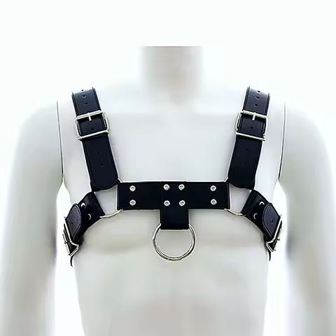 Chest Strap Pole Dance Costume Male Nightclub Bar Party Adjustable Belt Punk Rave Erotic Fetish Clot