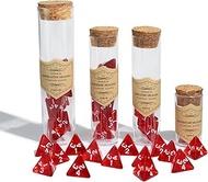 SIXPOINTS 24PCS Red D4 Dice Bulk Cone Transparent 4 Sided 0.8 Inch Dice Sets for a Dungeon and Drago