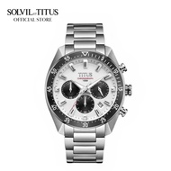 Solvil et Titus Modernist Chronograph Quartz in White Dial and Stainless Steel Bracelet Men Watch W0