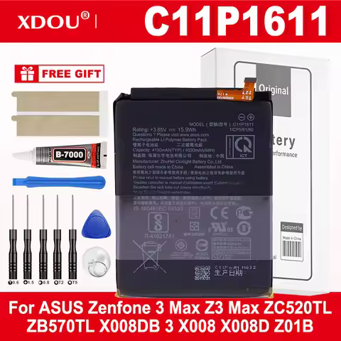 Brand New Battery C11P1611 4130mAh For ASUS Zenfone 3 Max Z3 Max ZC520TL ZB570TL X008DB 3 X008 X008D
