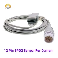 New 12 Pin Reusable SpO2 Sensor Used For Comen Star8000E C30 C50 Adult Child Pediatric Neonate Long 