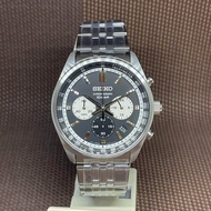 Seiko Chronograph SSB429P1 Quartz Stainless Steel Black Dial Analog Men's Watch