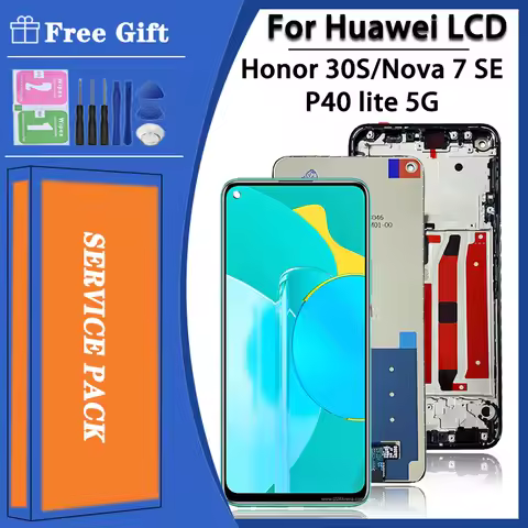 6.5'' New nova 7 SE CDY-AN00 LCD For Huawei P40 Lite 5G CDY-NX9A LCD Touch Screen Digitizer For Hono