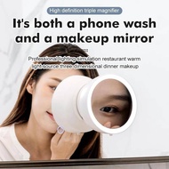 Automatic Makeup Mirror Soap Dispenser Wall Mount Smart Soap Liquid Dispenser with Temperature Display Amplify Mirror Led Light Kitchen Accessories