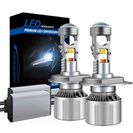 H4 Lens Car LED Headlight 9003 Fisheye Lens Headlight Distance Near Integrated Motorcycle Laser Bulb