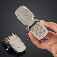 CORDELL Mini Phone Model Pendant, Retro Y2K Flip Phone Keychain, Vintage Goth Grunge Hanging Alloy F