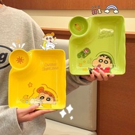 Crayon Shin-Chan Ceramic Dumpling Plate with Vinegar Plate Household New Style Dumpling Plate Childr