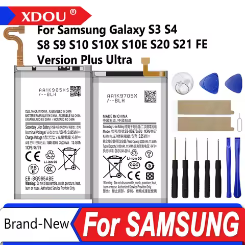 XDOU New EB-BG973ABU EB-BG975ABU EB-BG980ABY Battery For Samsung Galaxy S3 S4 S8 S9 S10 S10X S10E S2