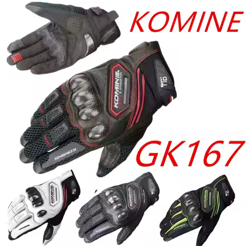 Komine GK167 Motorcycle Gloves Top Enduro Moto Glove Road Racing Motorbike Gloves