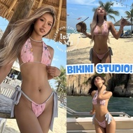 BIKINI STUDIO Cute Women's Pink Tie Straps Sexy Suitable For Wearing To The Beach ️ Available In Siz