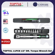 🔥100% ORIGINAL🔥 TOPTUL 11PCS 1/2" Dr. Torque Wrench Set (40-210Nm) GAAI1102