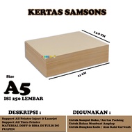 Samson A5 paper, 250 sheets / Brown A5 paper / A5 brown paper