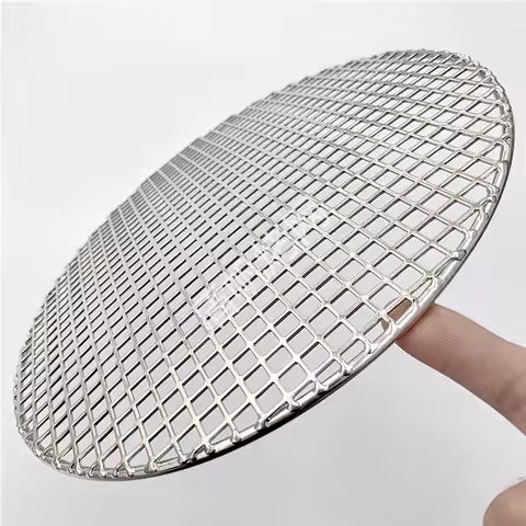 HQ GM01 Stainless Steel 304 Food Grade Round BBQ Charcoal Grate Barbecue Grill with Thicken Wire Gri