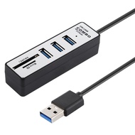 New 2 in 1 TF / SD Card Reader + 3 x USB 3.0 Ports to USB 3.0 HUB Converter, Cable Length: 26cm