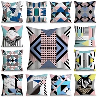 Single-sided printed geometric polyester cushion cover home decoration sofa Sarung Bantal car pillowcase