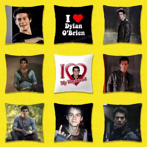D-Dylan OBrien America Throw Pillow Case For 45*45cm 40cm 55cm 50cm 30cm Square Car Pillowcase Shell
