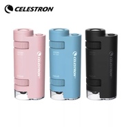 พร้อมส่ง CELESTRON แบบพกพากล้องจุลทรรศน์ Monocular 60X-120X Stepless Zoom กล้องจุลทรรศน์แหล่งกำเนิดแ