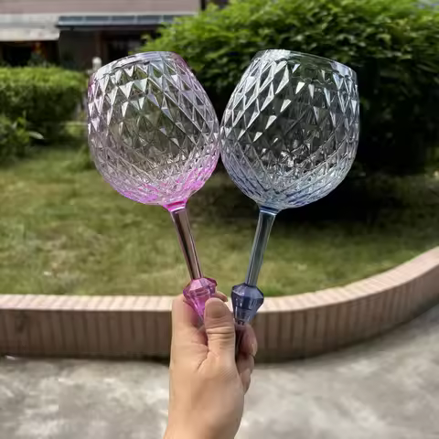 2pcs Beach Drink Cup Floating Drink Cups for Pool Acrylic Tall Cocktail Glasses Moet Wine Glass Cham