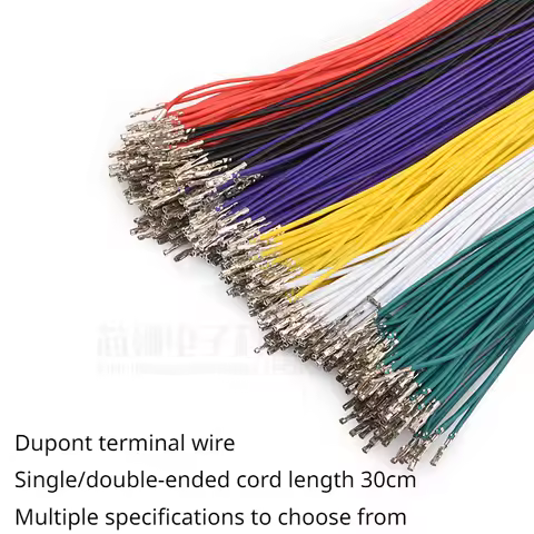 DuPont terminal wire 2.54mm female to female white black red yellow blue green single/double-ended s