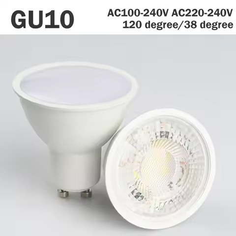 6pcs No Fliker Spot GU10 Bulb Warm Cold White LED SpotlightGU10 AC220V 120V Replace 50w Halogen Lamp
