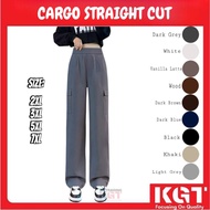 KGT CARGO Bamboo Slack Cargo Pinggang Getah 230GSM 4 POCKETS Ladies Cargo Pants Seluar Cargo 1988