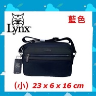 Lynx 美國山貓 橫式側背包（小） 十字紋牛皮+嚴選1000d防潑水尼龍  LY29-6282-39 藍色 $3980