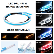 Lampu LED DRL 45CM Alis Tempel Flexible DRL 45 CM Mobil Motor Sein Running Grade A+ VINYX LED Alis W