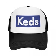 Keds logo Adult Grid Net Hat Trucker Men's Women's Flat Brim Baseball Cap High-Stiff Mesh  Adjustable Unisex Casual Spor