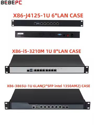 BEBEPC 1U Firewall Appliance Network Security Server Gateway Linux Pfsense Rackmount PC PoE i5 3210M