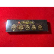 Thai Amulets @Lp Toh Donation Batch Pitta(Kamakan Set Real Gold Tarkut 5pcs)